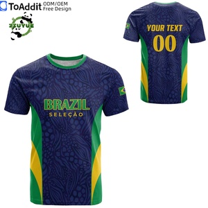 Jersey Sepak Bola Grosir Kaos Sepak Bola Kustom Jersey Sepak Bola Edisi Piala Dunia ke-26 Tim Nasional Brasil Versi Away Pemain Versi Penggemar - Product Image 4
