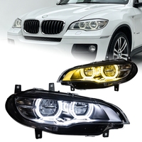 2PCS AKD Phares de voiture pour BMW X6 E71 2008-2014, lentille de projecteur, phares avant, feux de signalisation, accessoire automobile