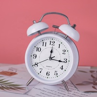 Réveil de table Snooze avec calendriers, rétroéclairage, design contemporain - Construction métallique, lumineux dans le noir pour enfants et étudiants