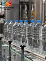 Ligne de remplissage de bouteilles PET 200 ml-2000 ml, 2000-24000 BPH, lavage, remplissage, bouchage, automatique, électrique, en acier inoxydable 304/316, PLC tactile