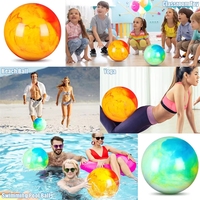 2 balles rebondissantes marbrées de 18 pouces, grandes, gonflables, pour aire de jeux, extérieur, eau, caoutchouc, balle sensorielle
