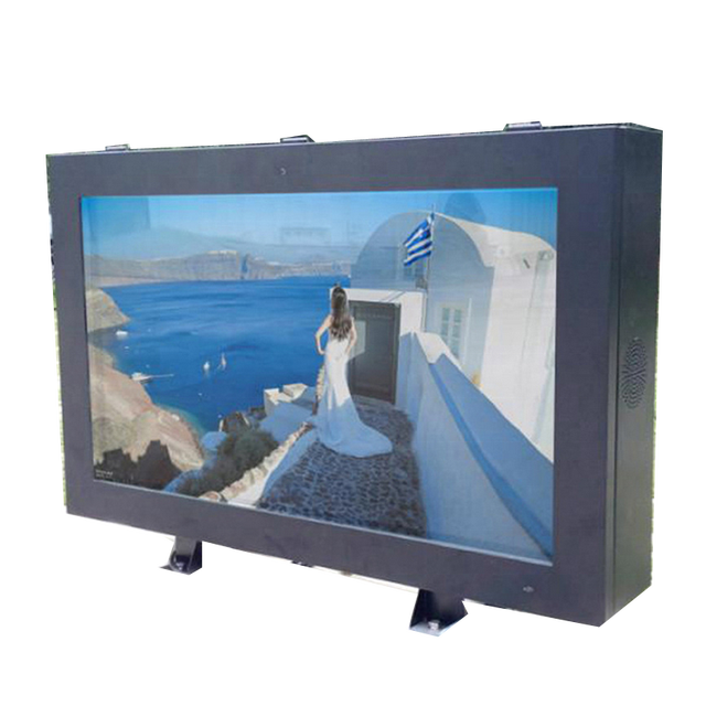55'' 65'' 75 Inch High Brightness 4K Display Waterproof IP65 Dustproof Wall-Mounted Outdoor TV for Advertising with SDK Function