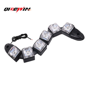 QIDEWIN Feux de jour LED flexibles 17cm 6 8 9 LED pour calandre avant de voiture DRL intégrés - Product Image 5