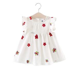 Vestido Floral de Algodón para Bebés Niñas, Diseño 2022, Lindo Vestido Infantil con Estampado de Flores - Product Image 3
