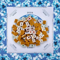 Juego de Mahjong Americano Moderno de Lujo con 160 Cartas de 36 mm, Acrílico de Cuatro Capas, Portátil, para Entretenimiento y Póker