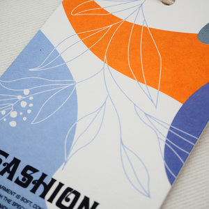 사용자 정의 이중 인쇄 이름 및 로고 의류 사용자 정의 두꺼운 걸이 태그 끈으로 아기 옷에 대한 여성 의류 - Product Image 3