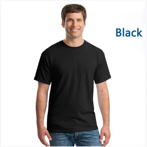 2023 precio de fábrica verano mujeres/hombres camiseta negra lisa, camiseta bordada para hombre