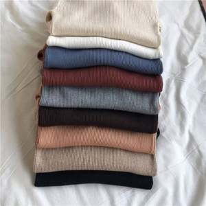 Pull à col roulé pour femme I-0319, hiver, automne, manches longues, slim, élastique, style coréen, pulls chics en tricot, décontractés, unis - Product Image 2