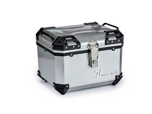 Caja Cuadrada de 45L con Respaldo, Forro y Pintura Plateada para Motocicleta, Directo de Fábrica - Product Image 2