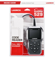 Escáner OBD2 LAUNCH CR529, Lector de Códigos de 12V con Función Completa, 10 Modos de Prueba OBDII y Diagnóstico I/M con un Clic