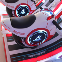 Machine de jeu d'arcade de course de motos pour enfants à monnayeur, simulateur de moto avec écran HD 22 pouces, jeu à tickets pour zone de jeux intérieure