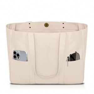 Bolsa de Lona Multifuncional con 2 Bolsillos Delanteros, Funda para Portátil, Resistente, para Uso Diario, con Logotipo Personalizado para Promociones - Product Image 3