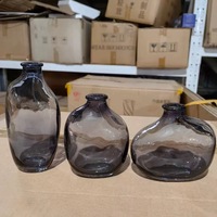 Diffuseur d'huile à roseaux de forme irrégulière avec bâtonnets en fibre et flacon en verre, huile parfumée d'aromathérapie pour la décoration de la maison et du bureau