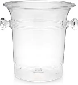 2024定制标志新限量版设计塑料亚克力白色冰帝国香槟冰桶派对酒吧冷却器