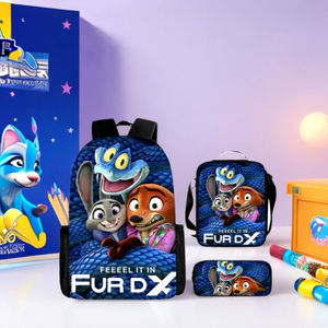 Tas Ransel Siswa Zoo2 Baru - Tas Berinsulasi Stylish, Tas Tangan Kartun Anak, Kotak Pensil, Set Tiga Buah - Grosir - Product Image 1