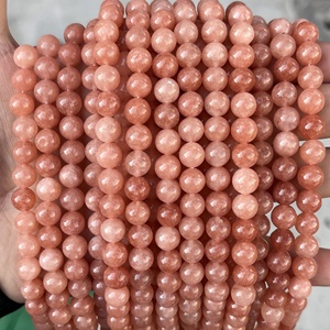 Perles rondes en pierre de soleil pour la création de bijoux faits main - Accessoires de bijouterie en pierre naturelle - Nouveautés - Vente directe d'usine Yiwu - Product Image 1