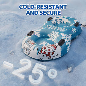Eco-Friendly Foldable Safety Inflatable Double Ski <b>Tube</b> Snowboard Thickened Wear-Resistant Cold PVC Children Use <b>Snow</b> <b>Sled</b> Set - Product Image 6