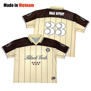 Maillot de football américain vintage personnalisé par sublimation, manches courtes, col polo, chemise de football pour homme respirante - Product Image 1
