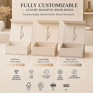 Cajas de Regalo de Papel con Cierre Magnético Rígido Premium CRD, Forro de Esponja, Laminación Mate, Logotipo Personalizado, Embalaje Plegable para Cosméticos - Product Image 3