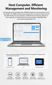 ANT SMART BALANCE BMS 7-16S 40A 100A 110A 24V 36V <span class=keywords><strong>48V</strong></span> <span class=keywords><strong>Li-ion</strong></span> 3,7 V Lipo 3,2 V LTO 2,7 V e-bike Scooter Eléctrico batería BMS - Product Image 6