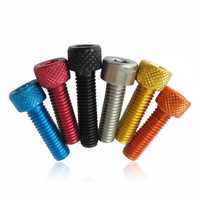 Vis à tête plate en titane M5 x 10, finition anodisée, clé Allen de 15 mm pour réglage arrière de vélo, pièces usinées CNC personnalisées colorées
