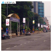 Écran LED d'affichage publicitaire extérieur couleur P4 P5 P6 P8 avec contrôle sans fil pour poteaux de rue