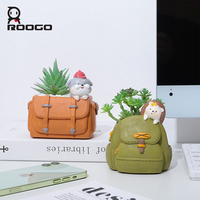 Roogo Intérieur Décor À La Maison Résine Jardinière Pots Hérisson Sac À Dos Inspiré Pot De Fleur pour Succulentes Plantes D'intérieur
