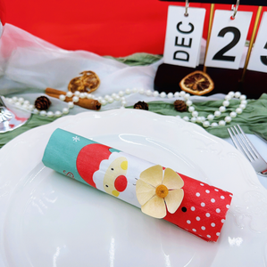 Großhandel 330mm*330mm 2-lagige 4-fach Gefaltete Weihnachtsmann-Bedruckte Papier-Einweg-Cocktailservietten Weihnachtsbestände - Product Image 6