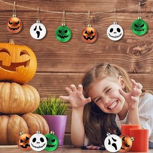 Halloween Ornament Set 12Pcs 6Cm Spooky Mirror <b>Balls</b> With <b>Bats</b> Pumpkins, Party Decor for Home & Tree - Product Image 2