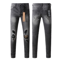 KSUBI jeans Men Straight stacked Skinny Slim Fit Designer Jeans Denim Pants Fashion Streetwear jeans pants for men
