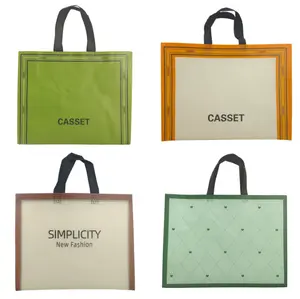 100g custom printed tote bag non woven eco bag laminated shopping bag can be customized on your logo