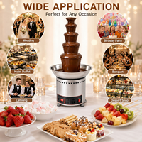 5-laags roestvrijstalen commerciële chocoladefonteinmachine, chocoladefondue machine, warme chocolademelkdispenser, multifunctioneel