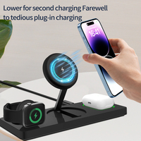 2024 nouveau chargeur de voyage tendance 15W chargeur sans fil support pliable 3 en 1 Station de support de téléphone portable multifonctionnel personnalisé