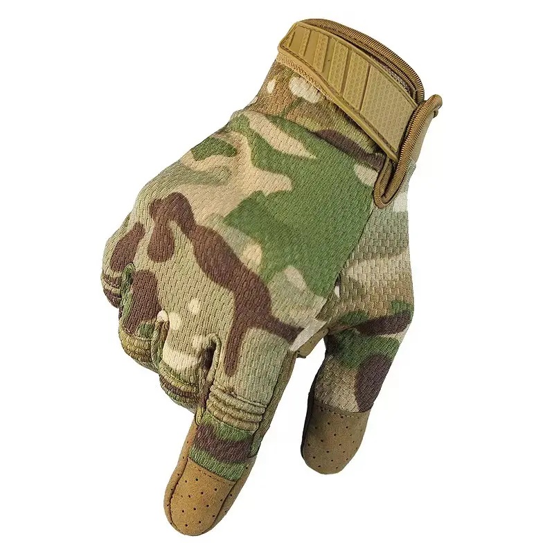 Guanti tattici mimetici da esterno guanti da campeggio per tutte le dita guanti traspiranti in rete di alta qualità