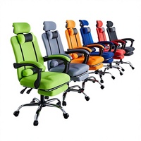 Chaise de bureau ergonomique en maille, réglable en hauteur, pivotante et inclinable, avec repose-pieds, vente en gros d'usine
