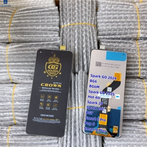 Wholesale Crown LCD Mobile Screen for Infinix Itel Tecno Spark Go 2024 Pop8 Smart8 Hot40i Spark10 Pop7 Hot30i Smart7 Pantalla
