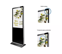 Dikey Multimedya Reklam Ekranı WiFi İşlevi 500 Cd/m Parlaklık Mini-LED Arka Aydınlatmalı IPS Panel RGB Renk Gamı