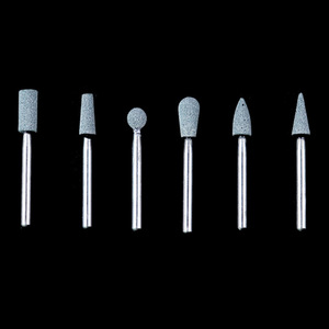 Kit de polissage dentaire avec pierres à polir, tête conique verte de 1,6 mm pour facettes en porcelaine, 12 pièces par boîte - Product Image 2