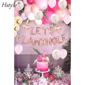 Set de ballons thème <span class=keywords><strong>flamant</strong></span> <span class=keywords><strong>rose</strong></span>, 31 pièces, décoration pour fête d'<span class=keywords><strong>anniversaire</strong></span>, ensemble, 083 - Product Image 4