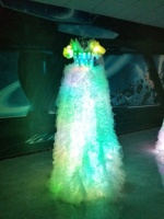 Robe LED à longue traîne, robe LED à pixels, robe de mariée LED, longue jupe LED, robe de soirée LED, vêtements de scène, robes pour filles