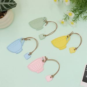 YY New Style PU Leather Adorable Cute <b>Bookmarks</b> Coffee Cup Craft Faux Leather for Book and Coffee Lovers Coffee <b>Bookmark</b> - Product Image 3