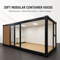 Maison mobile en bois à structure en acier préfabriquée de 20 pieds étanche pour jardin, supermarché, salle de sport pour chambre, salon