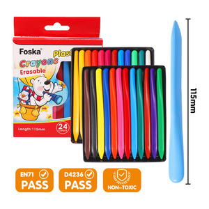 Pastelli Lavabili Certificati EN-71 ASTM, 12/24 Pezzi, Difficili da Rompere, Colori Vivaci per Disegno Quotidiano e Creazione Artistica - Product Image 2