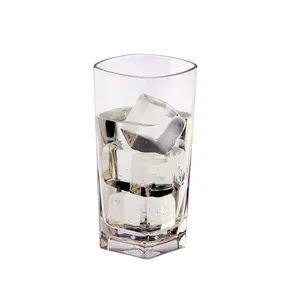 Drank Water Vierkant Tumbler Restaurant Glas 12Oz Onbreekbaar Polycarbonaat Vierkant Glas