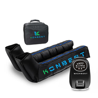 Appareil de Massage des Jambes à Compression Pneumatique 4 Chambres pour Relaxation Musculaire et Récupération