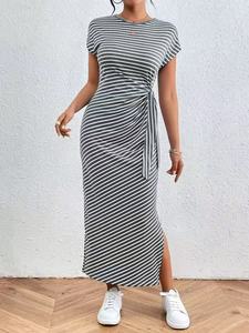 Vestido Cruzado con Cuello en V de Marca de Lujo QFZ435, 77% Acetato, 23% Poliéster, Caja Blanca, Fabricante Vietnamita Whiteant - Product Image 4