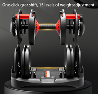 Haltères réglables en acier 24 kg (52,5 lb) avec 15 positions – Ensemble d'exercices de musculation pour les bras