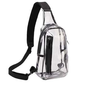 Bolso Bandolera Transparente de PVC con Carga USB, Bolso Deportivo para el Pecho, Bolso Cruzado Casual para Damas y Caballeros - Product Image 3