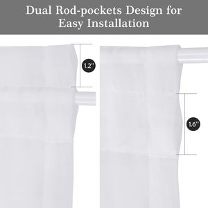 Rideaux de <span class=keywords><strong>porte</strong></span> XinLan en polyester beige semi-transparents avec attache, filtrant la lumière, <span class=keywords><strong>pour</strong></span> portes vitrées modernes - Product Image 5