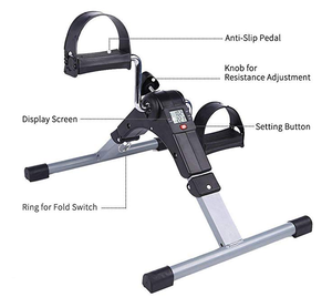 Mini vélo d'exercice à pédale pliante, vélo de bureau Portable pour les jambes et les bras - Product Image 2